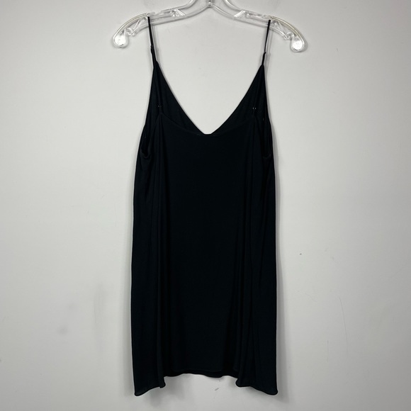 ARITZIA Wilfred Free Vivienne Dress Black L Minimalist Slip Mini Spaghetti Strap - Picture 5 of 11